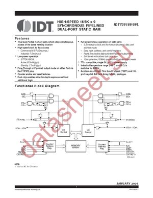 IDT709159L6PF8 datasheet  